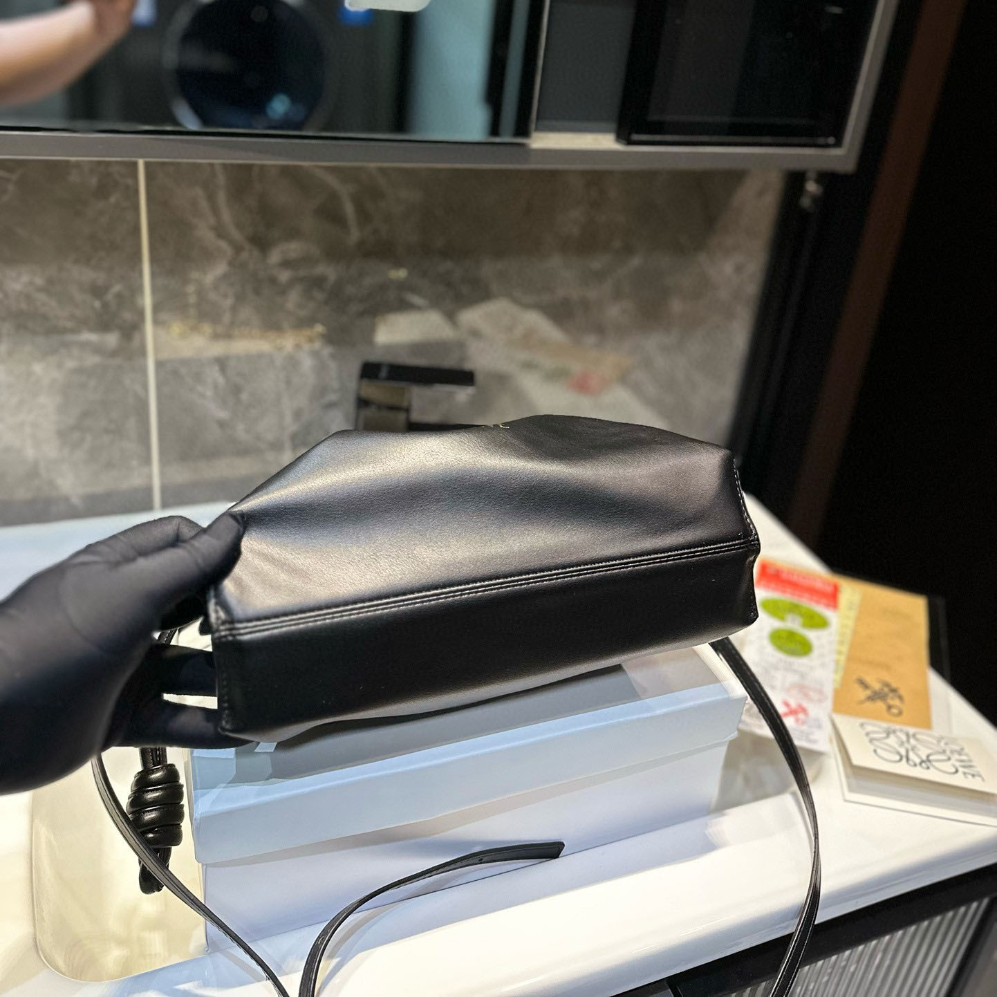 Flamenco clutch in nappa calfskin