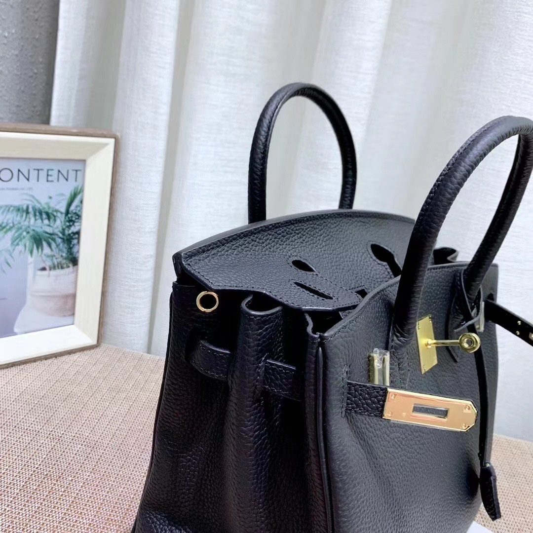 Herthtmes Togo Birkin 20/25/30/35 Black Bag