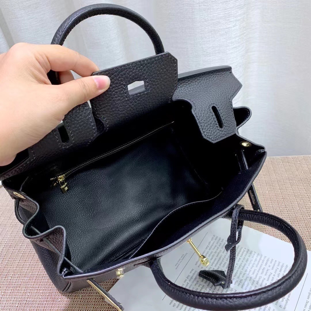 Herthtmes Togo Birkin 20/25/30/35 Black Bag