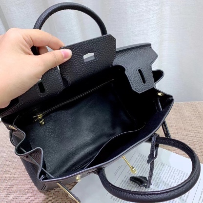 Herthtmes Togo Birkin 20/25/30/35 Black Bag