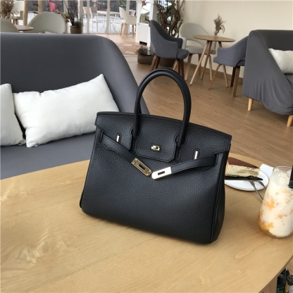 Herthtmes Togo Birkin 25/30/35 Black Bag