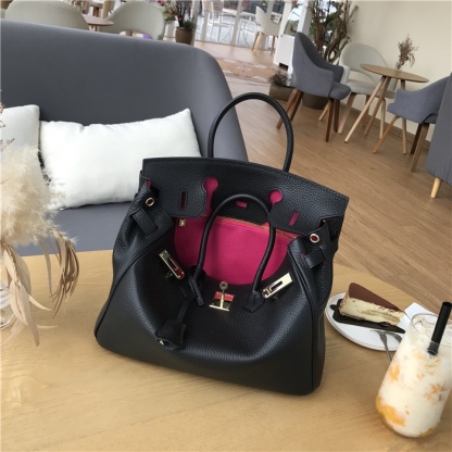 Herthtmes Togo Birkin 25/30/35 Black Bag