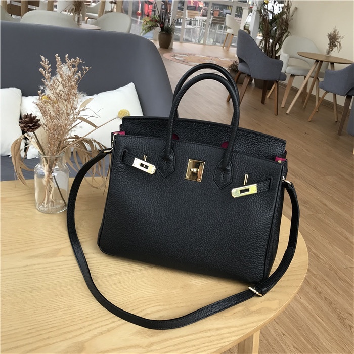 Herthtmes Togo Birkin 25/30/35 Black Bag