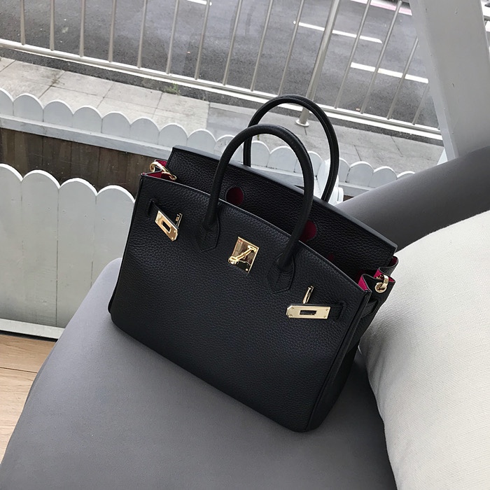 Herthtmes Togo Birkin 25/30/35 Black Bag