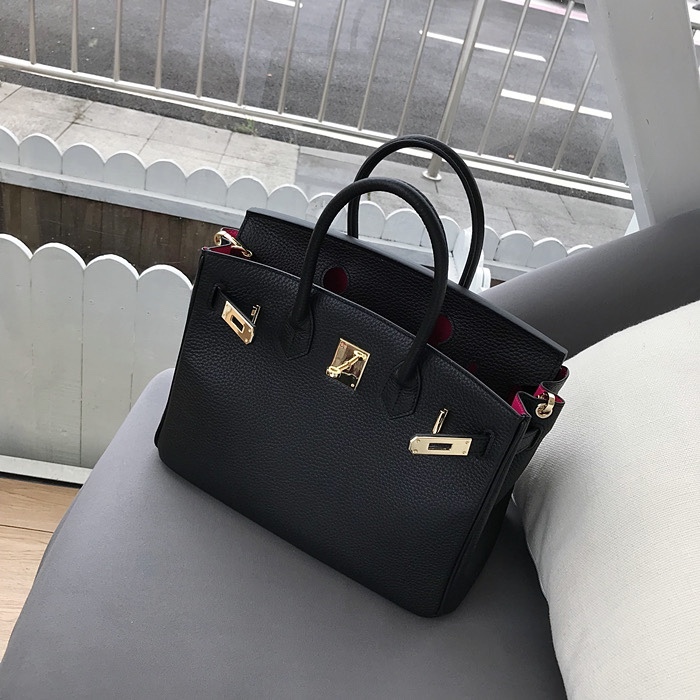 Herthtmes Togo Birkin 25/30/35 Black Bag