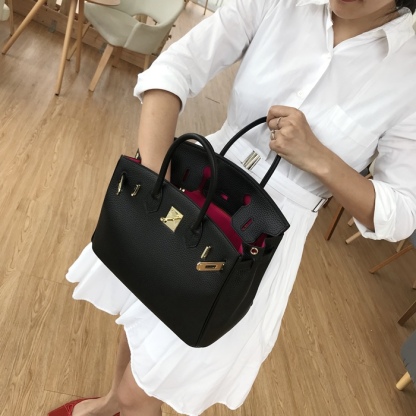 Herthtmes Togo Birkin 25/30/35 Black Bag