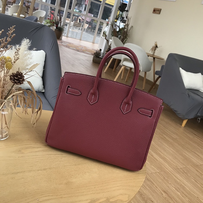 Herthtmes Togo Birkin 25/30/35 Deep Red Bag