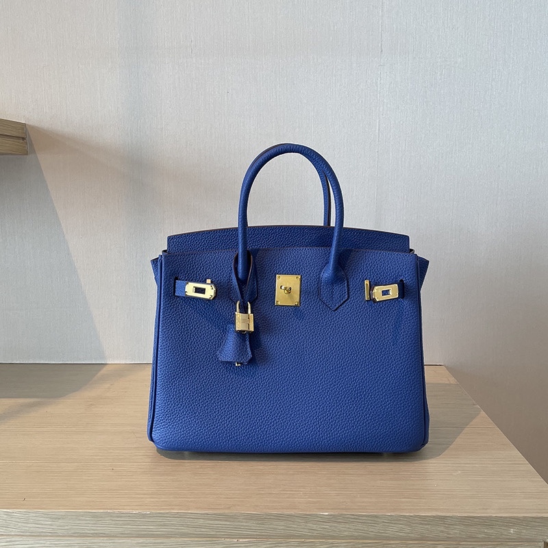 Herthtmes Togo Birkin 25/30/35 Dark Blue Bag