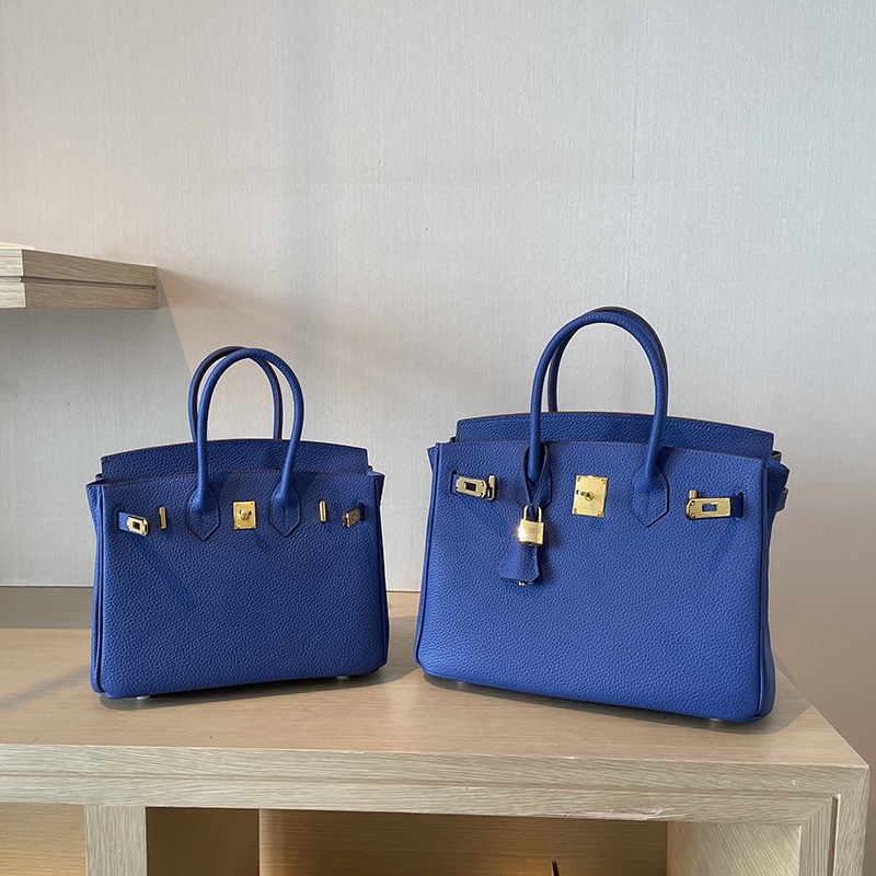 Herthtmes Togo Birkin 25/30/35 Dark Blue Bag