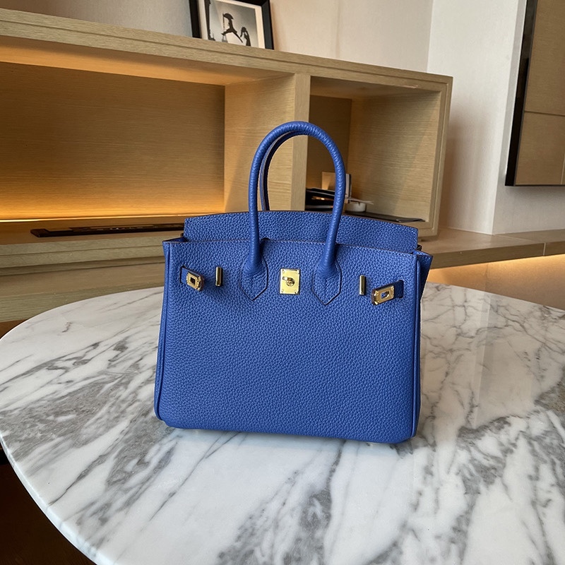 Herthtmes Togo Birkin 25/30/35 Dark Blue Bag