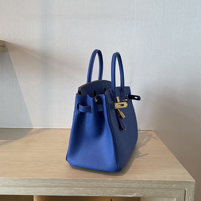 Herthtmes Togo Birkin 25/30/35 Dark Blue Bag