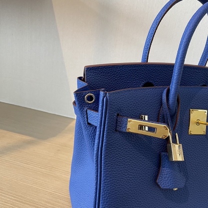 Herthtmes Togo Birkin 25/30/35 Dark Blue Bag