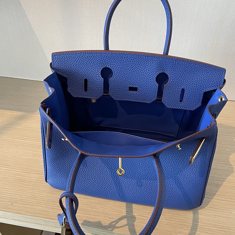 Herthtmes Togo Birkin 25/30/35 Dark Blue Bag