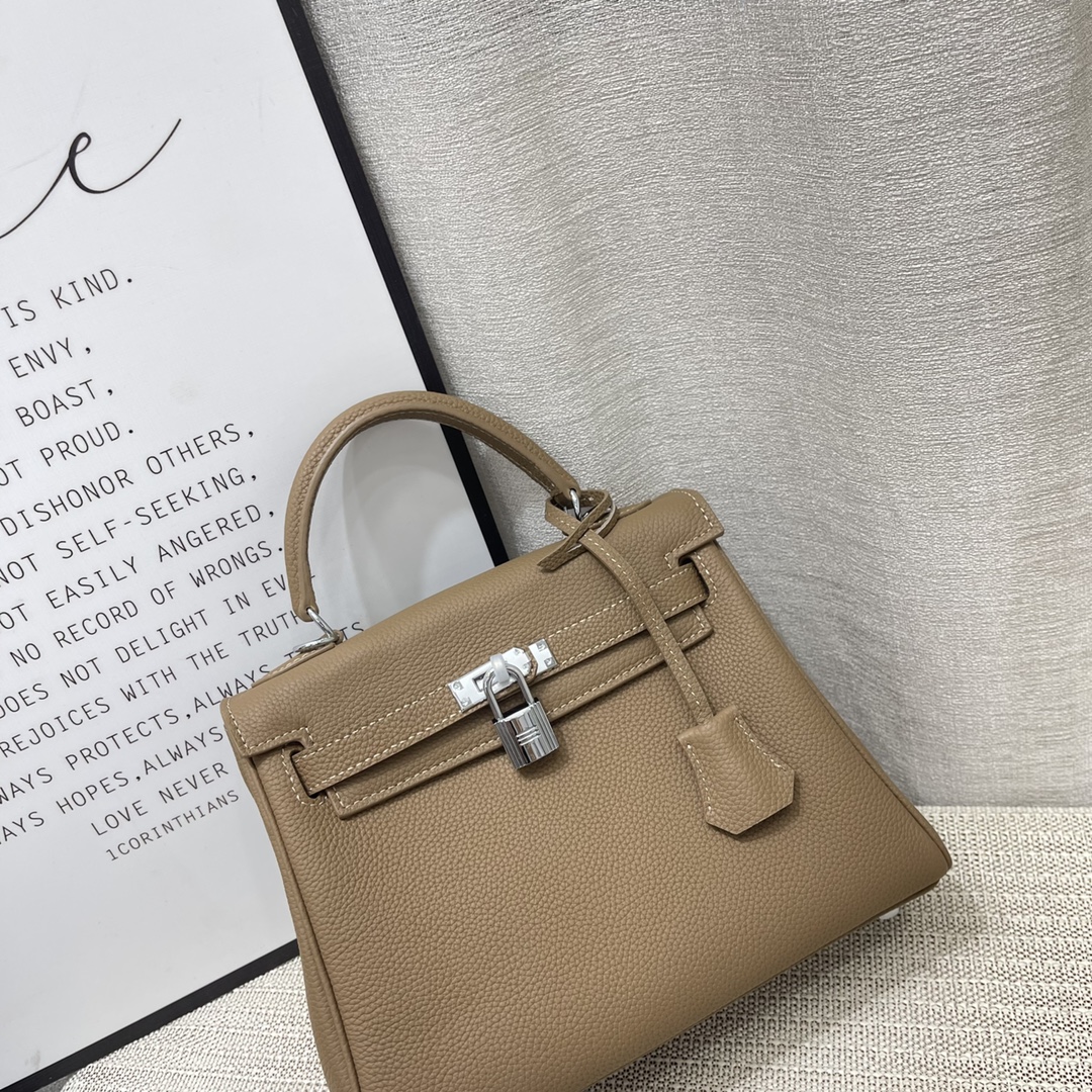 Herthtmes Togo Birkin 20/25 Bottle Brown Bag