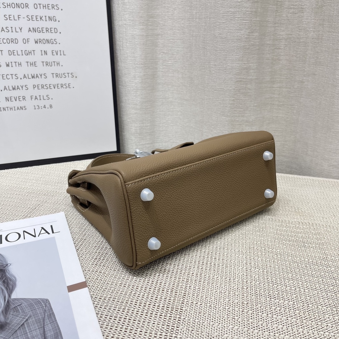 Herthtmes Togo Birkin 20/25 Bottle Brown Bag