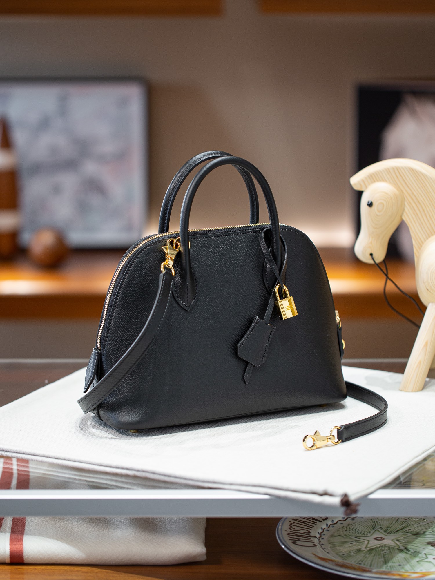 BOLIDE 25 FIRST LAYER EPSOM COWHIDE BLACK