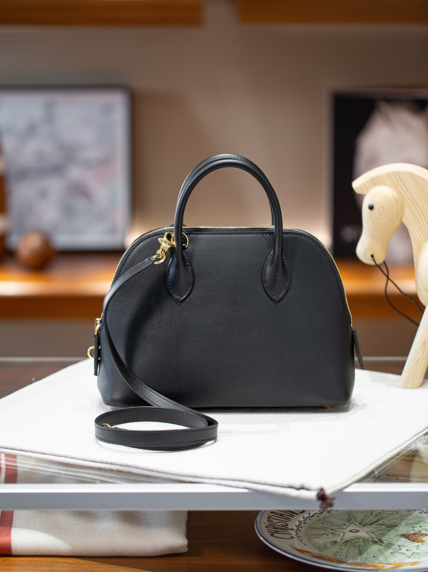 BOLIDE 25 FIRST LAYER EPSOM COWHIDE BLACK