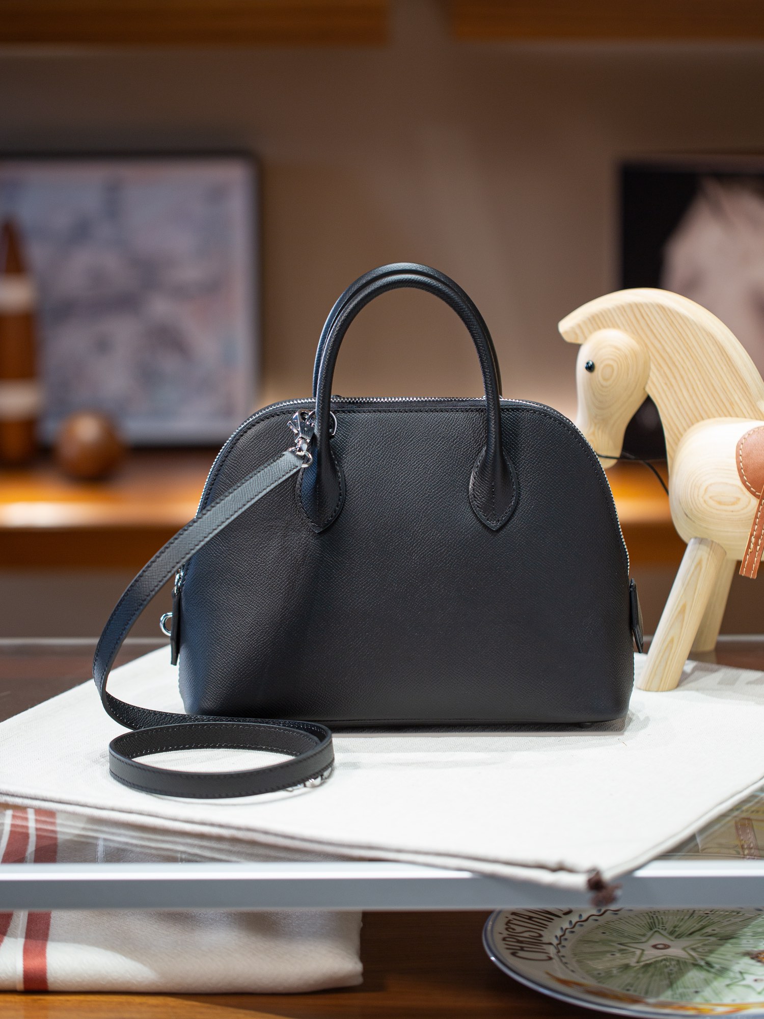 BOLIDE 25 FIRST LAYER EPSOM COWHIDE BLACK