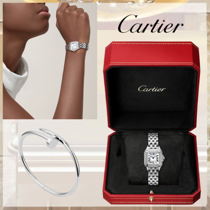 PANTHERE DE CARthtTIER WATCH SMALL MODEL & JUSTE UN CLOU BRACELET
