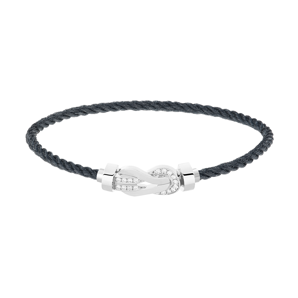 CHANCE INFINIE BRACELET 18K WHITE GOLD AND DIAMONDS MEDIUM MODEL