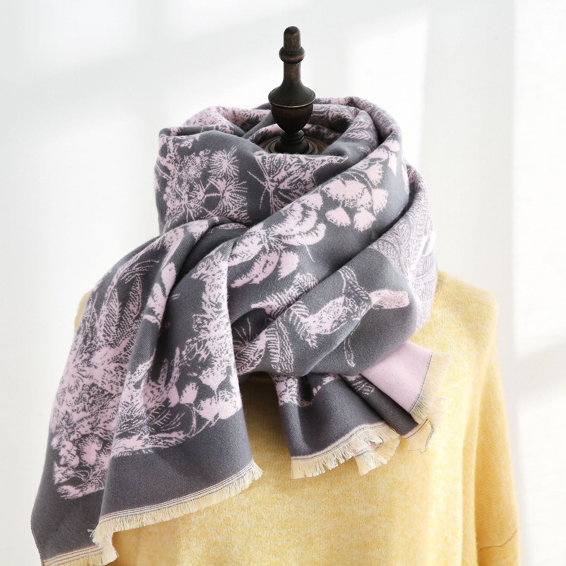 Double-sided cashmere scarf fd printing scarf