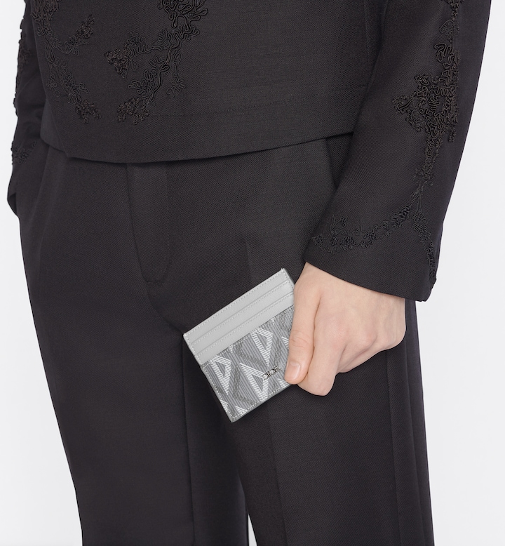 Card Holder Gray CD Diamond Canvas