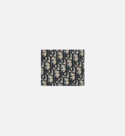 Wallet  Beige and Black Oblique Jacquard
