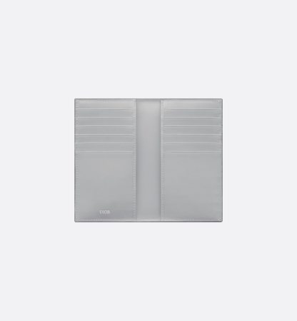 Long Bifold Card Holder Gray CD Diamond Canvas