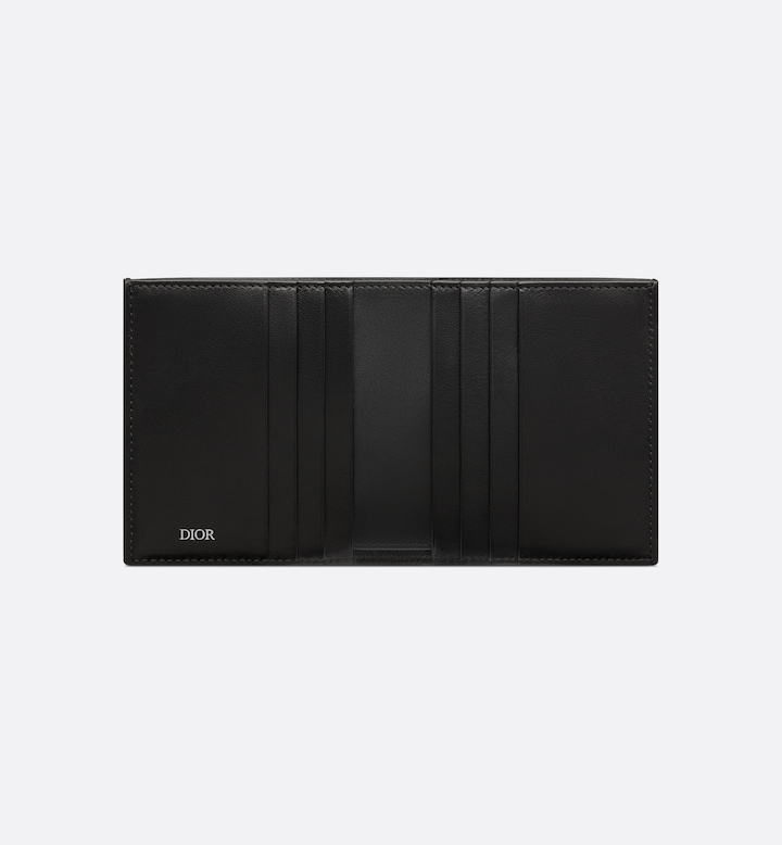 Vertical Bifold Wallet  Black CD Diamond Canvas