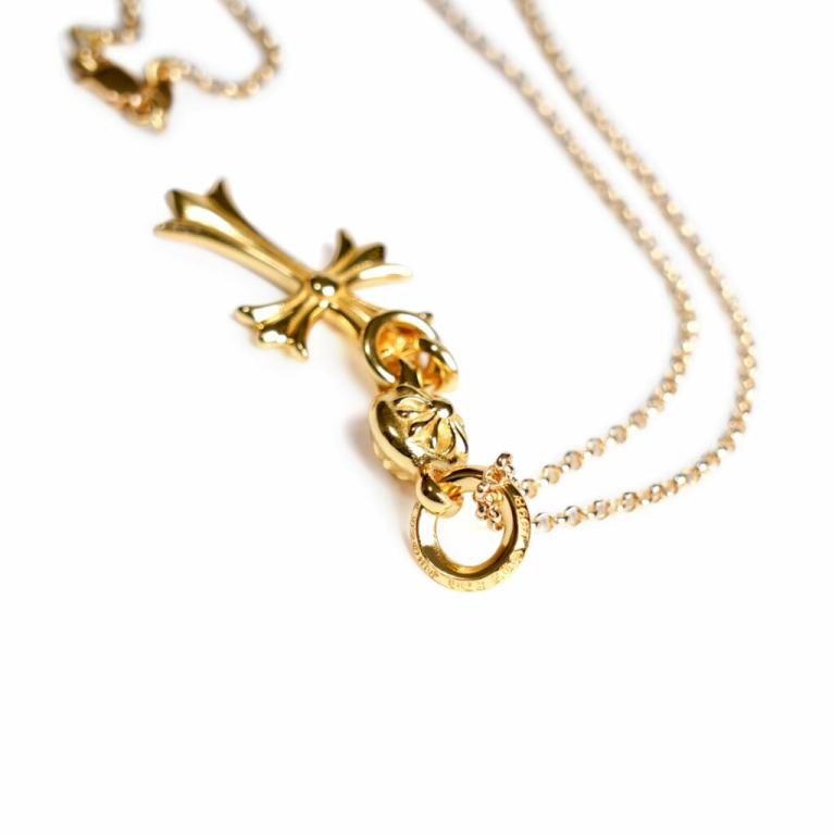 22K GOLD CROSS WITH ONE GOLD BALL CHARM