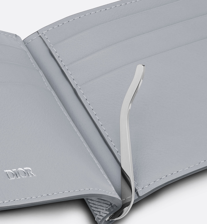 Wallet with Bill Clip Gray CD Diamond Canvas