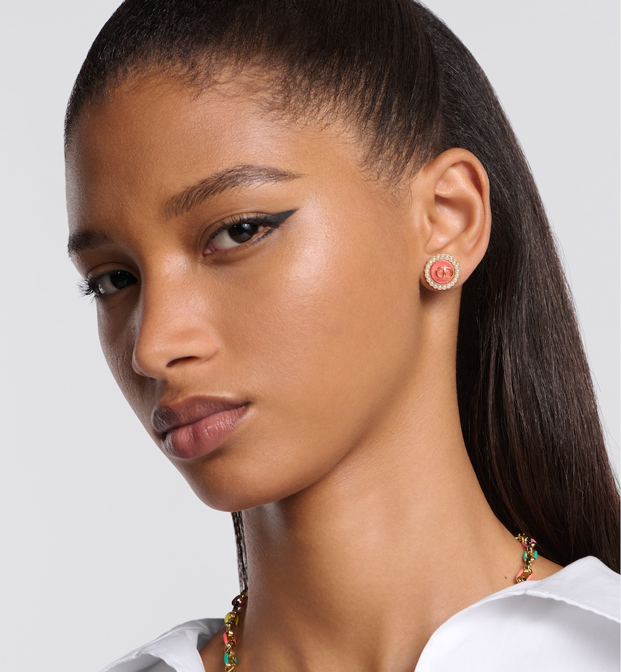 Petit CD Baroque Stud Earrings