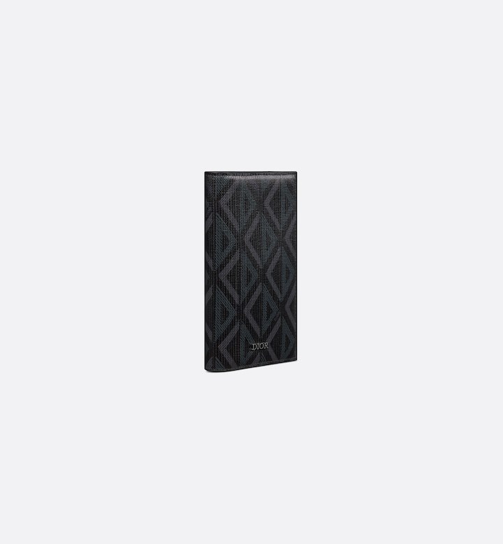 Long Bifold Card Holder  Black CD Diamond Canvas