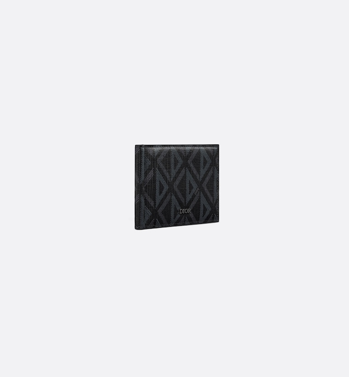 Wallet with Bill Clip Black CD Diamond Canvas