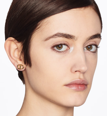 CD Navy Stud Earrings