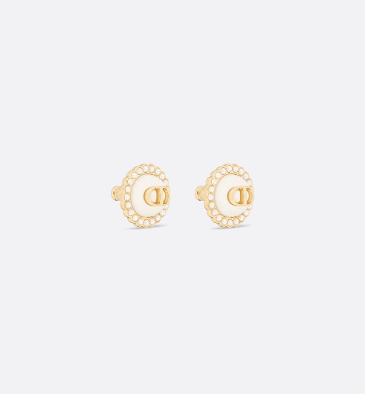 Petit CD Baroque Stud Earrings