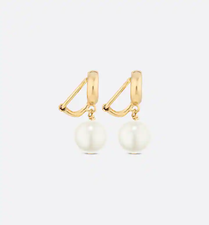 CD Navy Clip-On Earrings