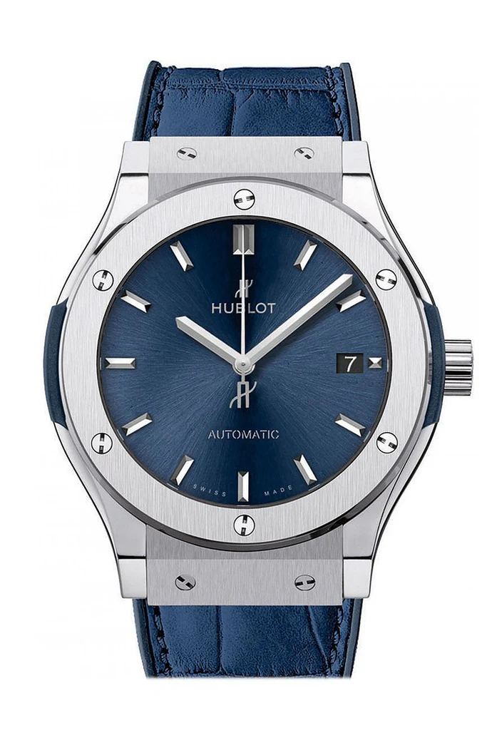 Classic Fusion Blue Sunray Dial Titanium Automatic 42mm Men's Watch