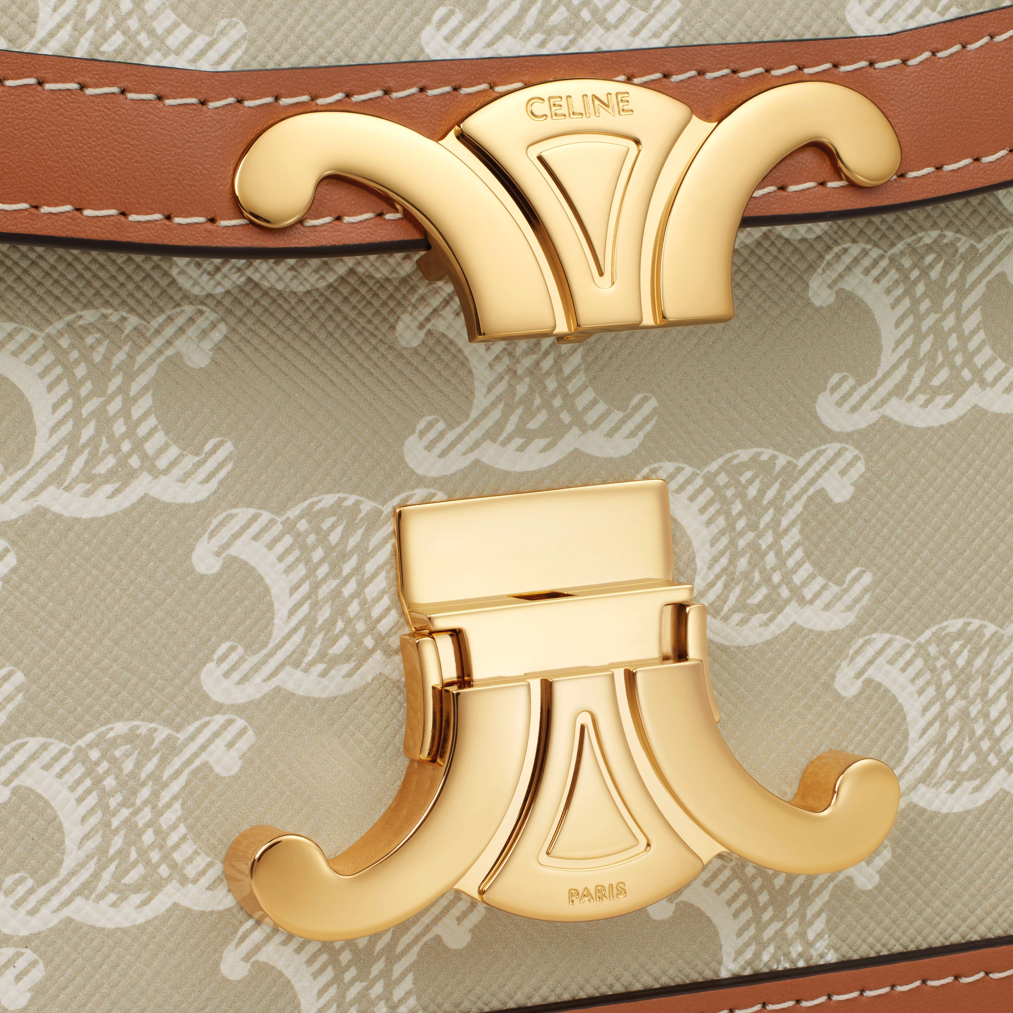 TEEN TRIOMPHE BAG IN TRIOMPHE CANVAS AND CALFSKIN