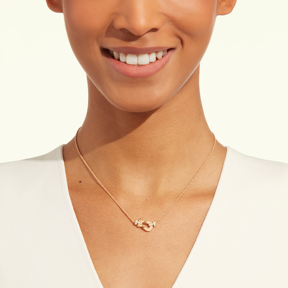 FORCE 10 NECKLACE 18K YELLOW GOLD AND DIAMONDS MEDIUM MODEL