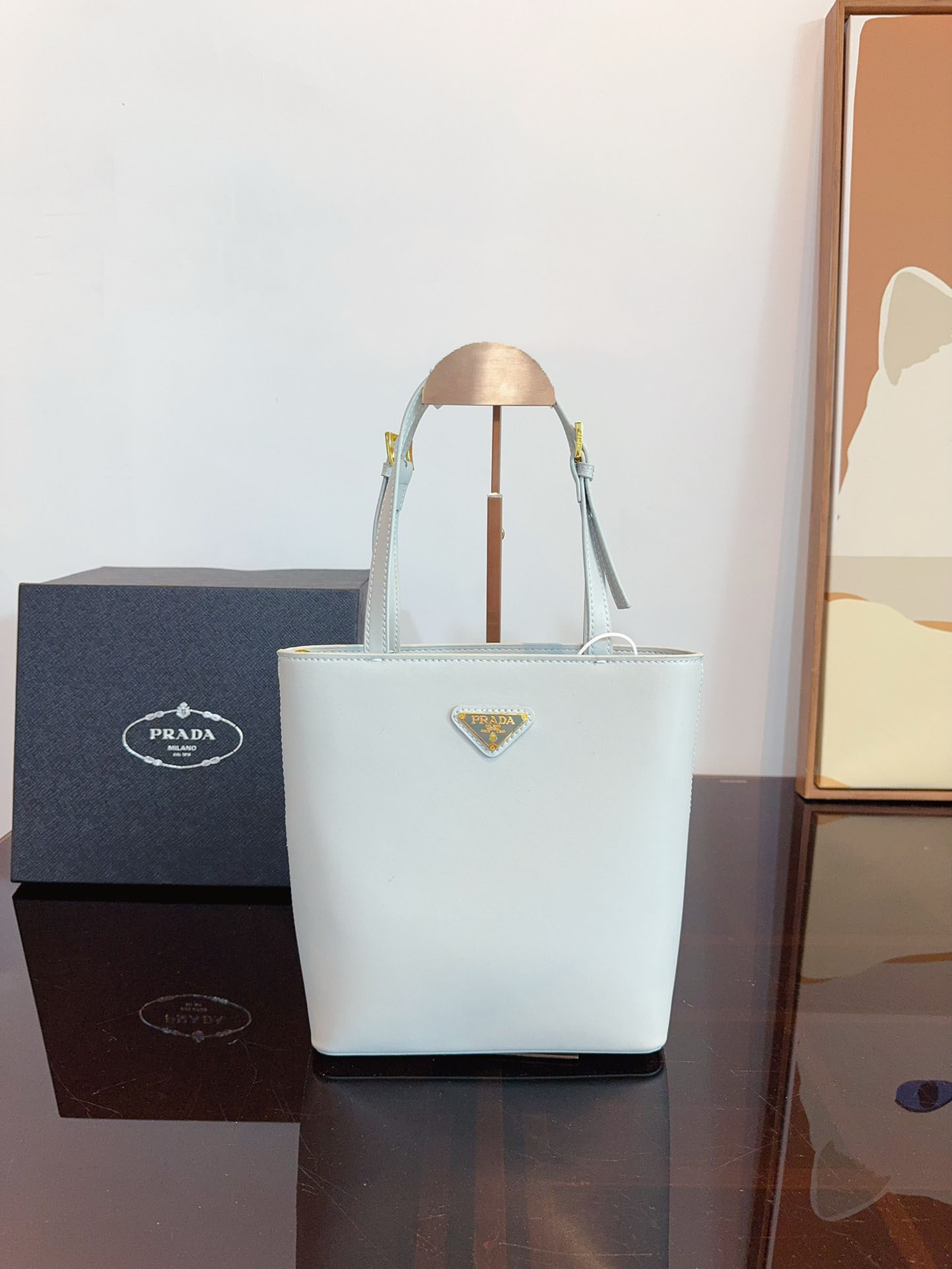 Saffiano Leather Prada Panier Bag