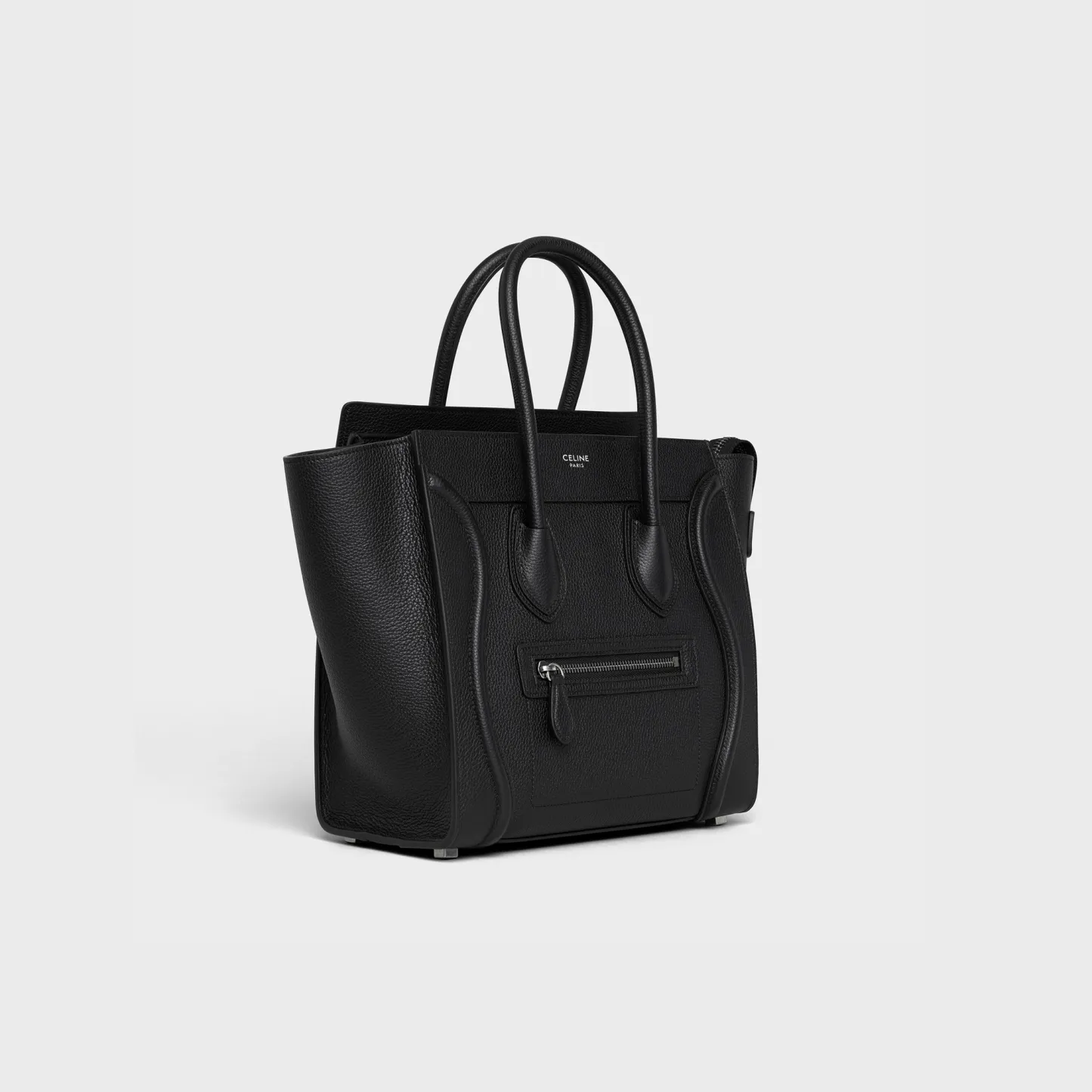Micro Luggage handbag in drummed calfskin