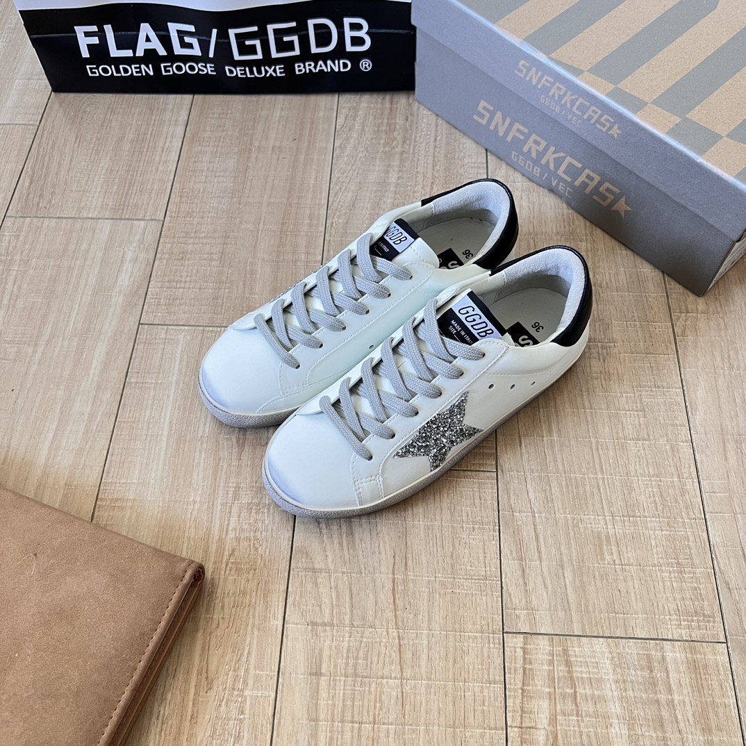 Silver Swarovski crystal star and heel tab