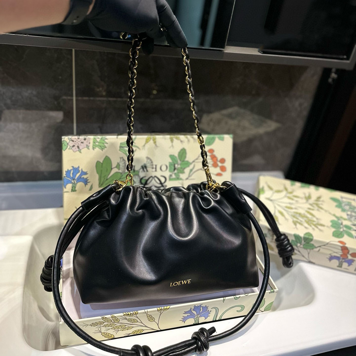 Flamenco purse in mellow nappa lambskin