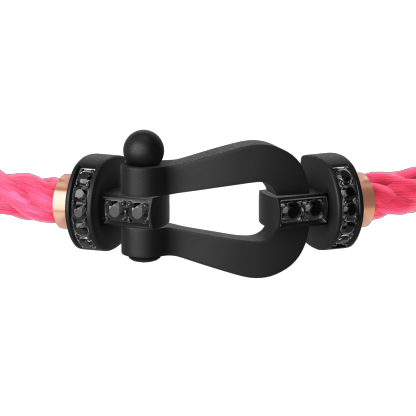 FORCE 10 BRACELET BLACK TITANIUM AND BLACK DIAMONDS LARGE MODEL