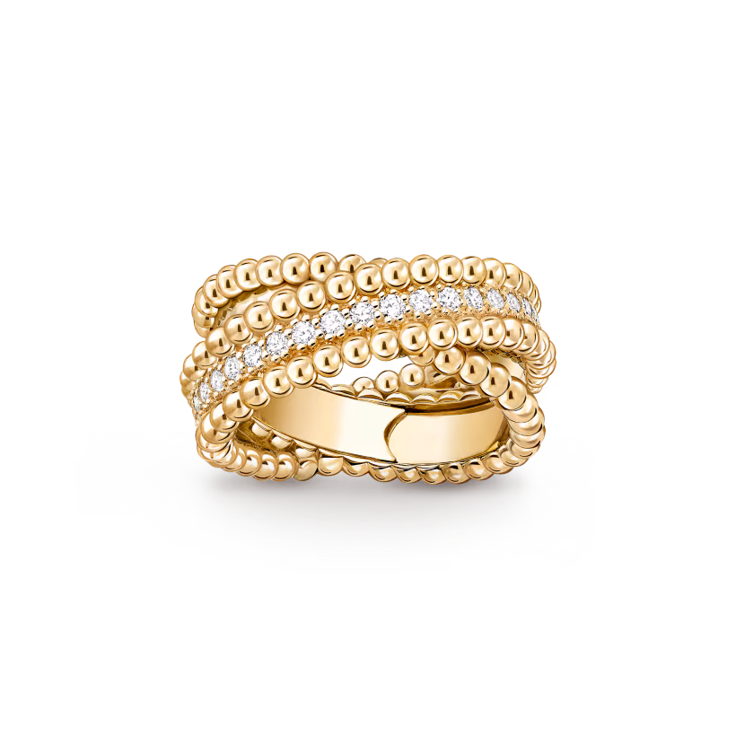 Perlée diamonds duo ring