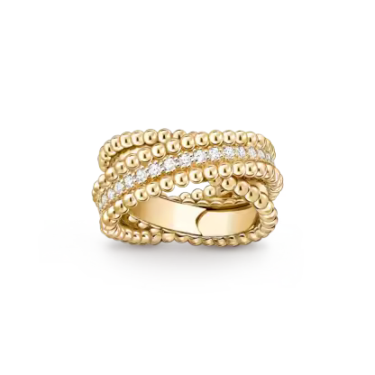 Perlée diamonds duo ring