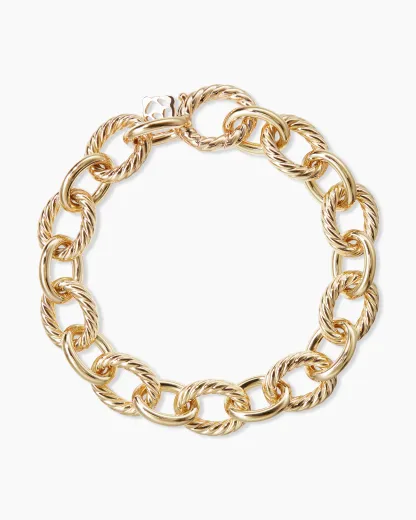 Oval Link Chain Bracelet 18K Yellow Gold