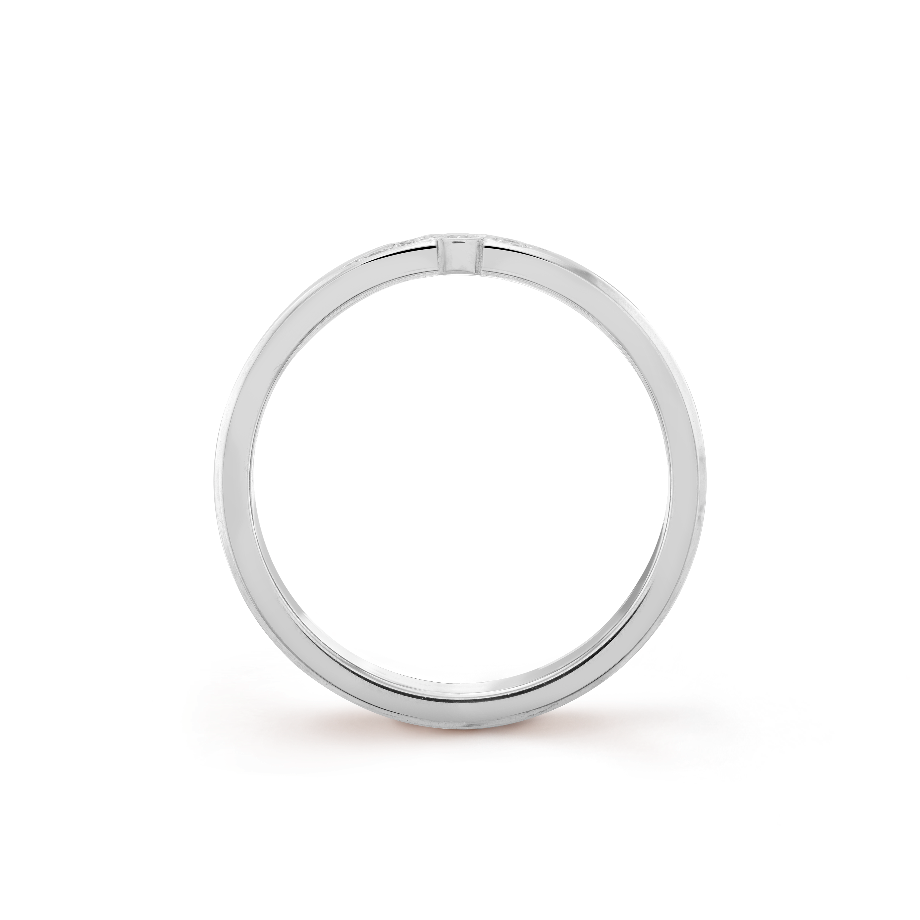 Toujours Signature Etoiles wedding band, 3 mm Platinum, Diamond