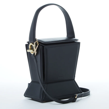 Leather Bucket Bag Black